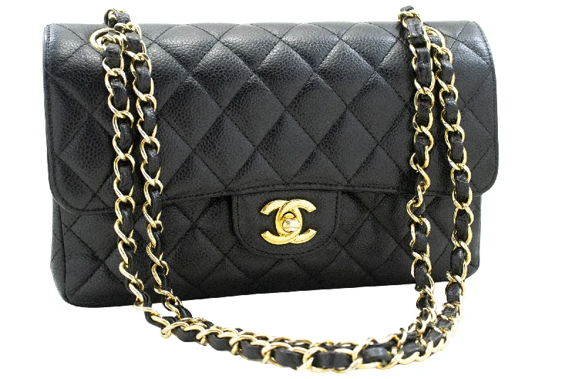 Handle bags with modern logos for branding -Chanel  Leather Shoulder Bag (Pre-Owned)