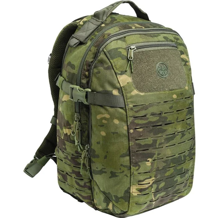 Weather-resistant backpack for extreme outdoor conditions -Beretta Tactical Green Multi-Camo 29L Capacity 11" Carrying Backpack 53366