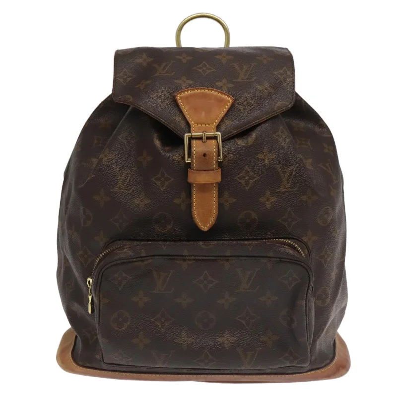 Handle bags with vintage vibes for nostalgia -Louis Vuitton Montsouris  Canvas Backpack Bag (Pre-Owned)