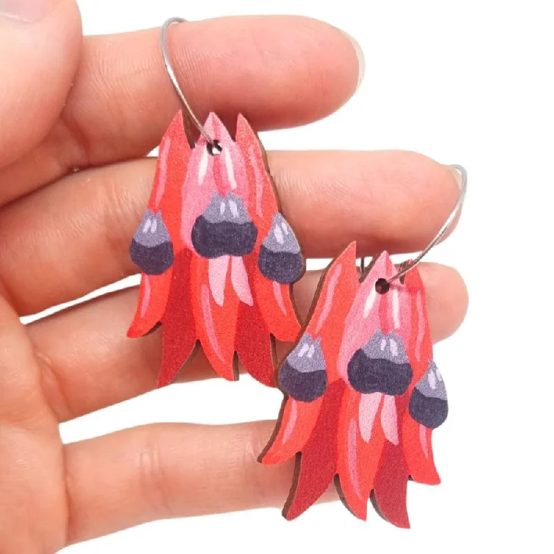 Tarnish Resistant Drop Earrings for Longevity -Pixie Nut & Co Sturt Pea Earrings