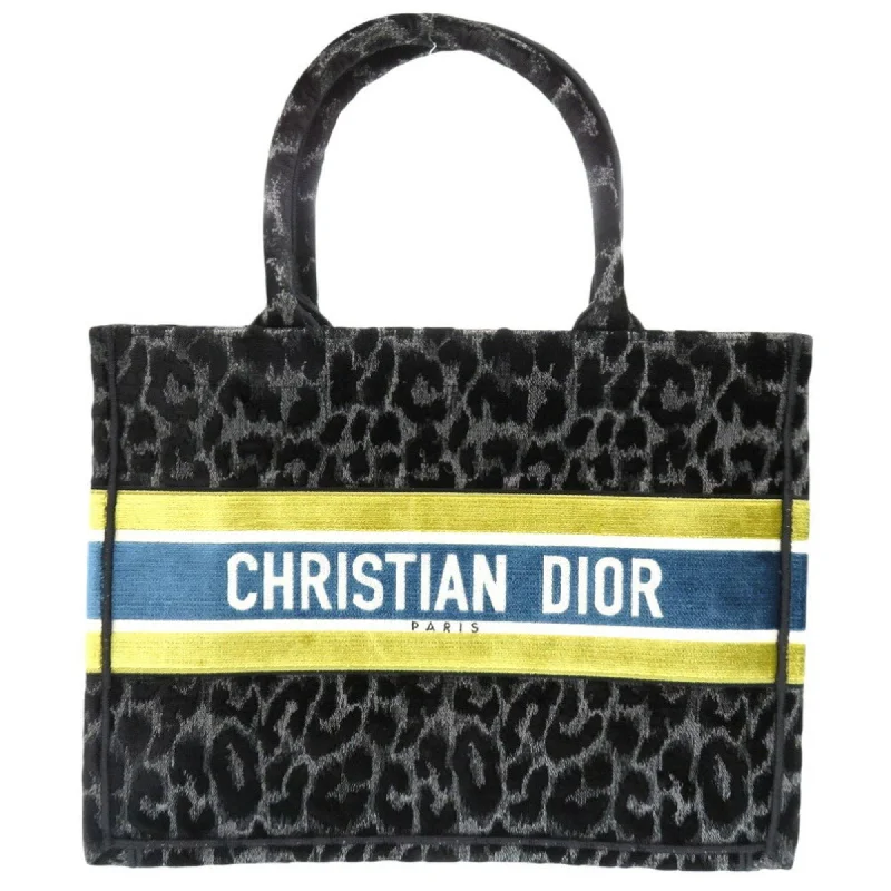 Handle bags with denim fabric for casual -Christian Dior  Leather Tote Bag (Pre-Owned)