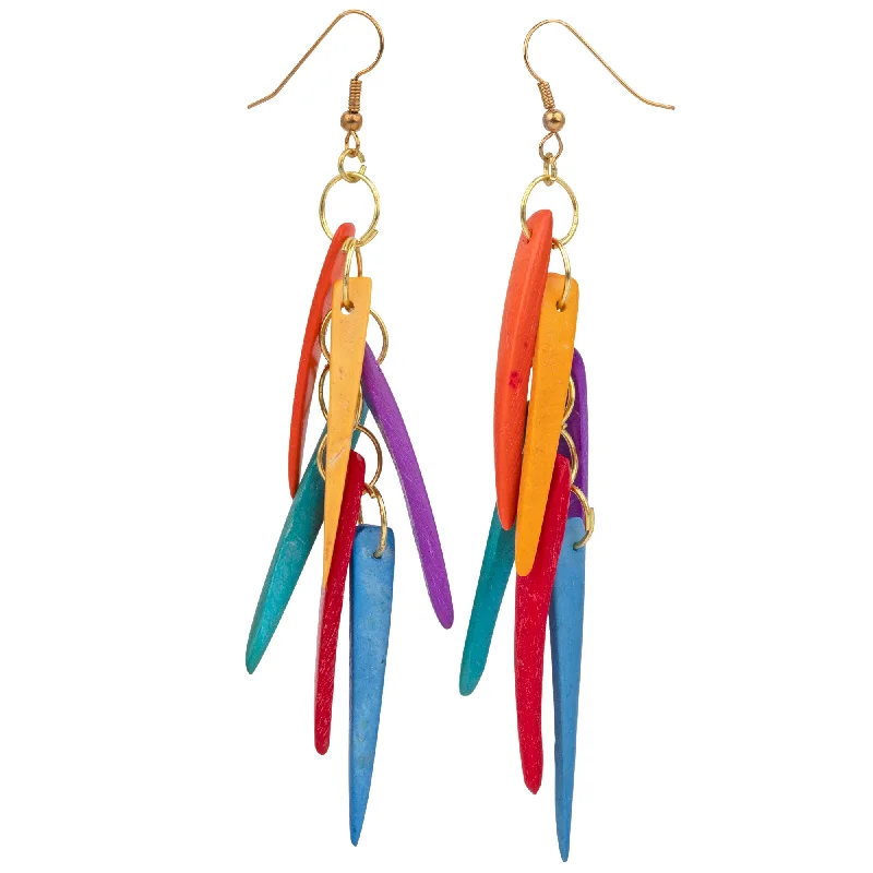 Drop Earrings with Embossed Patterns -Fiesta Vintage Earrings