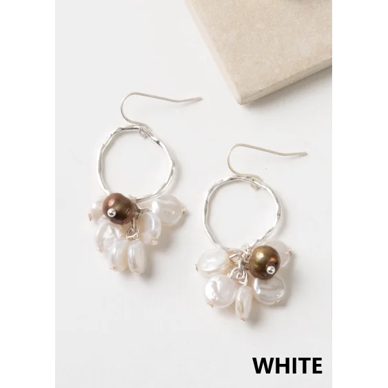 Crystal Drop Earrings for Sparkle -Simply Noelle Garden Party Pearl Earrings