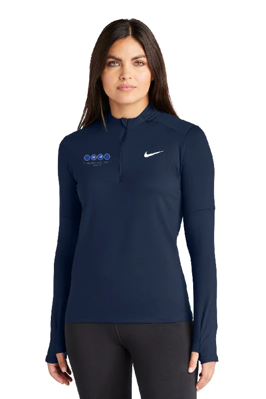 Professional backpack for corporate office essentials -Nike Ladies Dri-FIT Element Custom Quarter Zips, Top Navy [MH2 Technology Law Group LLP]