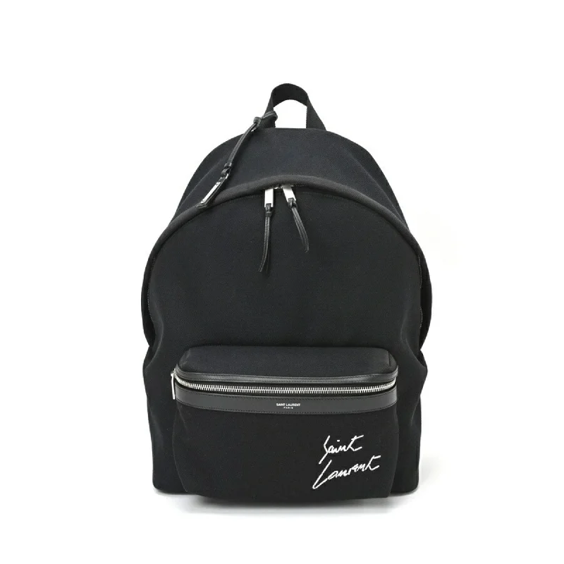 Handle bags with holiday themes for festivities -Saint Laurent  Canvas Backpack (Pre-Owned)