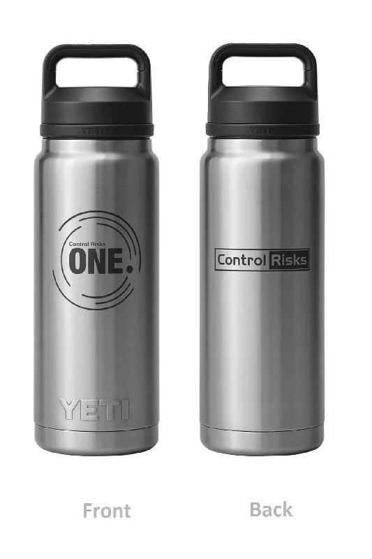 Brightly colored backpack for easy group spotting -YETI 26 Oz Rambler Bottle with Chug Cap, Stainless [Control Risks]