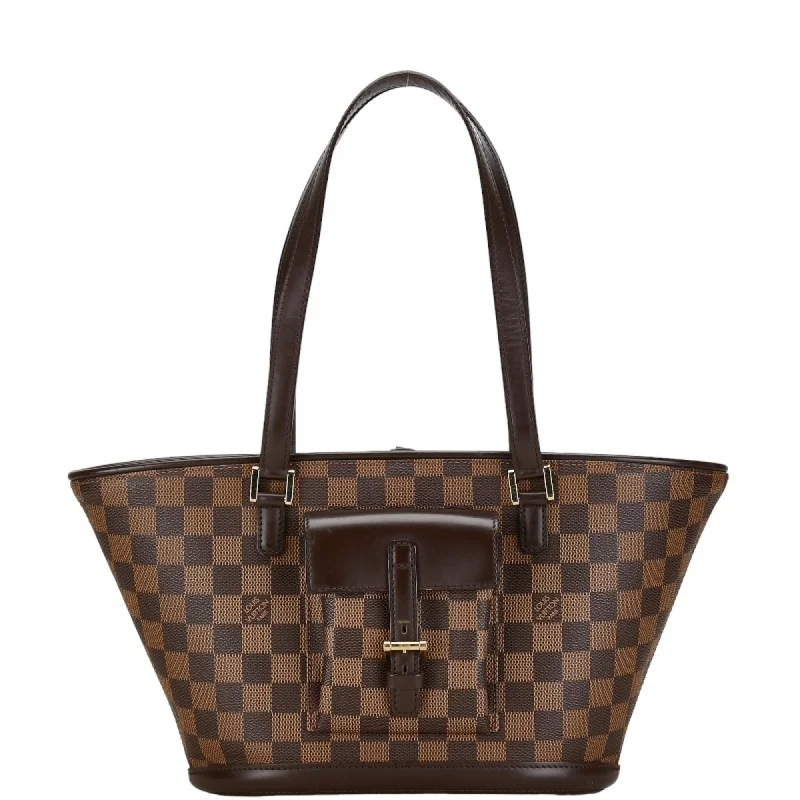 Handle bags with spacious interiors for storage -Louis Vuitton  Pvc Leather Tote Bag (Pre-Owned)