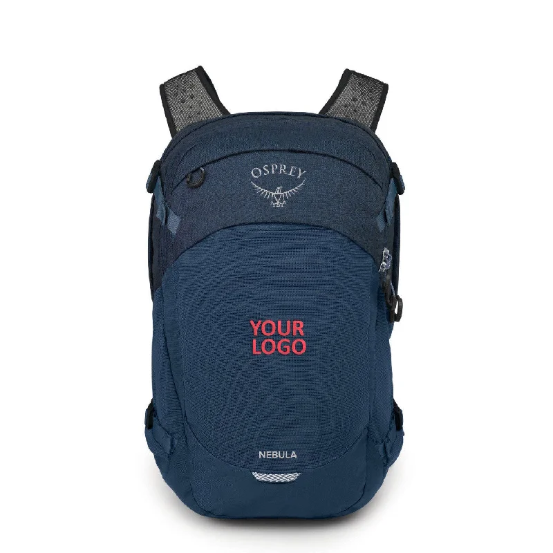 Eco-friendly backpack made from recycled materials -Osprey Nebula Customized Packs, Atlas Blue Heather