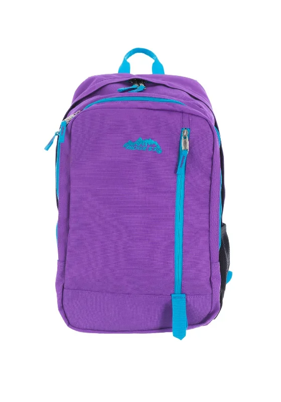 Eco-conscious backpack with sustainable fabric choices -Ridge 53 Dawson Schoolbag, Purple & Blue