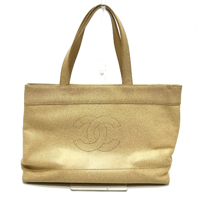 Handle bags with drawstring accents for style -Chanel  Leather Tote Bag (Pre-Owned)