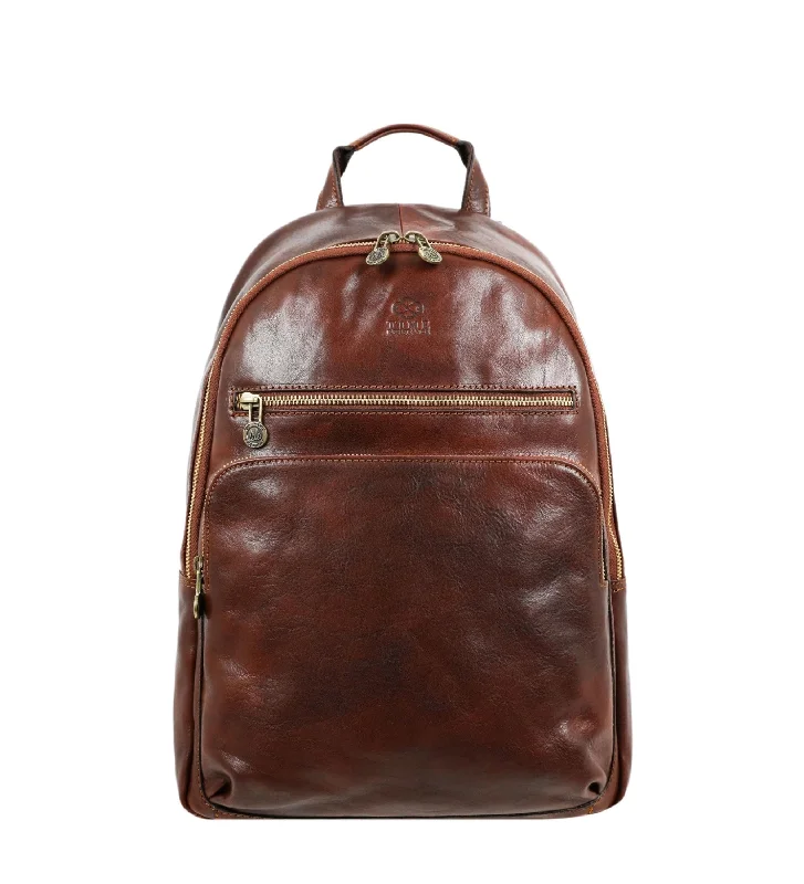 Designer backpack for high-end fashion enthusiasts -Leather Backpack - I, Claudius