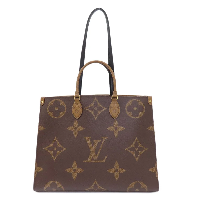 Leather handle bags for elegant daily carry -Louis Vuitton Monogram Reverse Tote Bag (Pre-Owned)