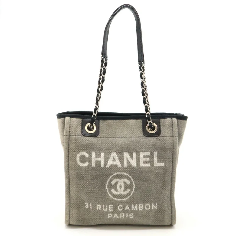 Handle bags with sturdy canvas for longevity -Chanel   Canvas Leather Shoulder Bag Tote Bag (Pre-Owned)