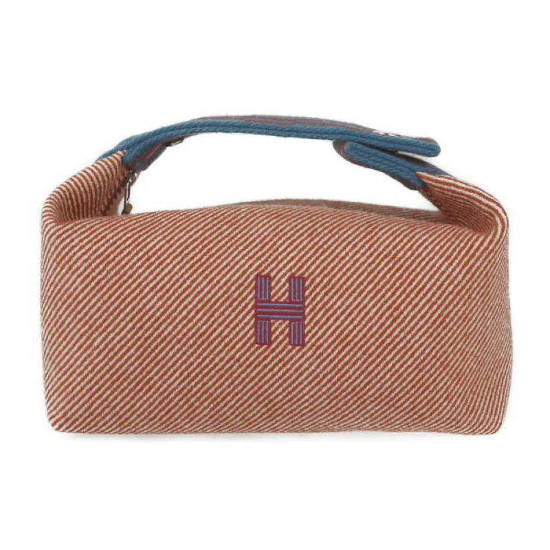 Handle bags with bright neons for visibility -Hermes Wool Cotton Handbag Tote Bag (Pre-Owned)