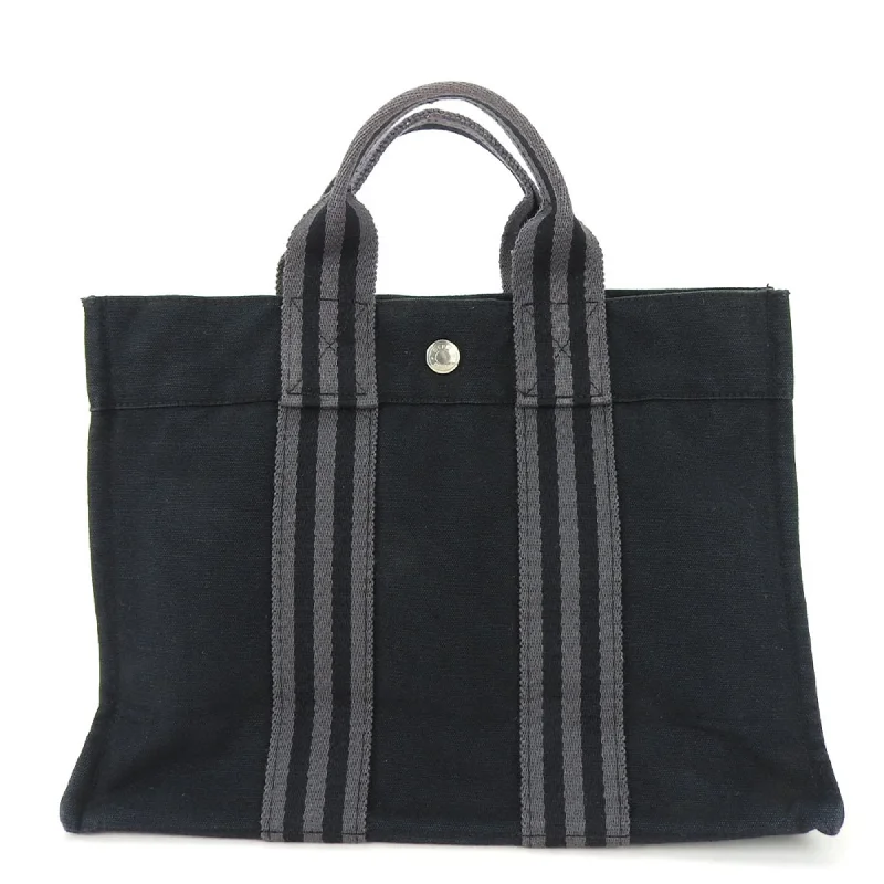 Handle bags with denim fabric for casual -Hermes Kara   Canvas Tote Bag (Pre-Owned)