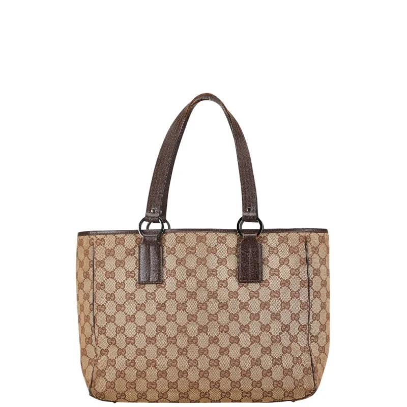 Handle bags with waterproof lining for protection -Gucci   Canvas Leather Tote Bag (Pre-Owned)