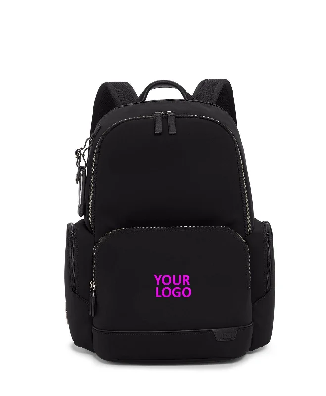 Fashionable leather backpack for weekend getaway chic -Tumi Hadden Custom Backpacks, Black