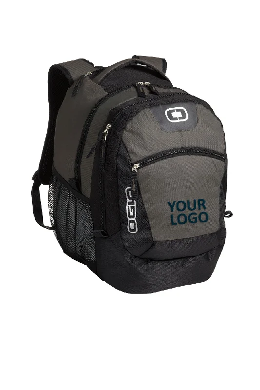 Waterproof roll-top backpack for kayaking adventures -OGIO Rogue Customzied Backpacks, Grey