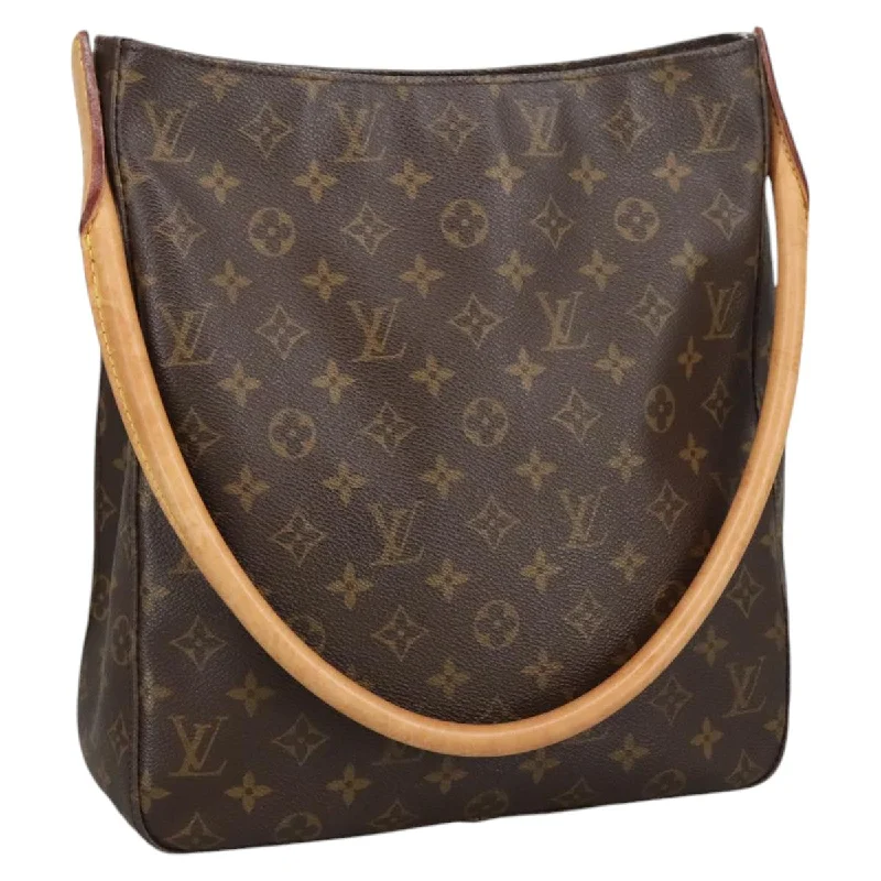 Handle bags with sturdy leather grip accents -Louis Vuitton Looping  Canvas Shoulder Bag (Pre-Owned)