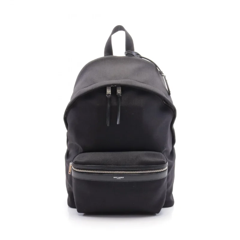 Handle bags with suede accents for texture -Saint Laurent  Canvas Leather Backpack (Pre-Owned)