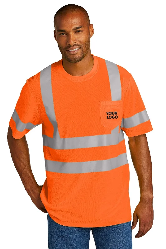 Heavy-duty work backpack for construction site tools -CornerStone ANSI 107 Class 3 Mesh Custom Tee's, Safety Orange