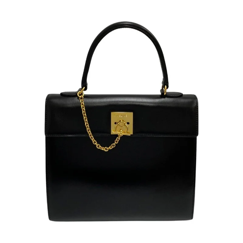 Designer handle bags with luxury logo detailing -Celine  Leather Handbag Tote Bag (Pre-Owned)