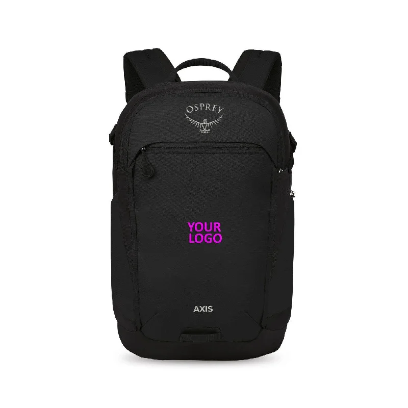 Reflective backpack for safe nighttime jogging -Osprey Axis Custom Packs, Black