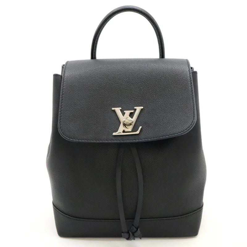 Handle bags with waterproof lining for protection -Louis Vuitton  Noir Leather Backpack (Pre-Owned)