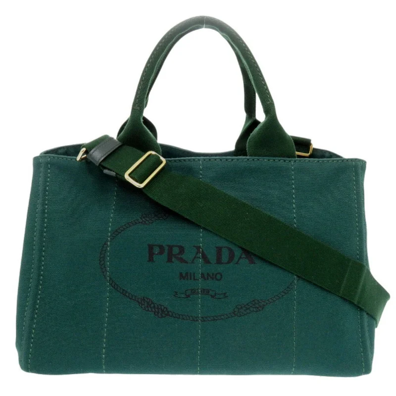 Handle bags with vegan suede for softness -Prada  Canvas Tote Bag (Pre-Owned)