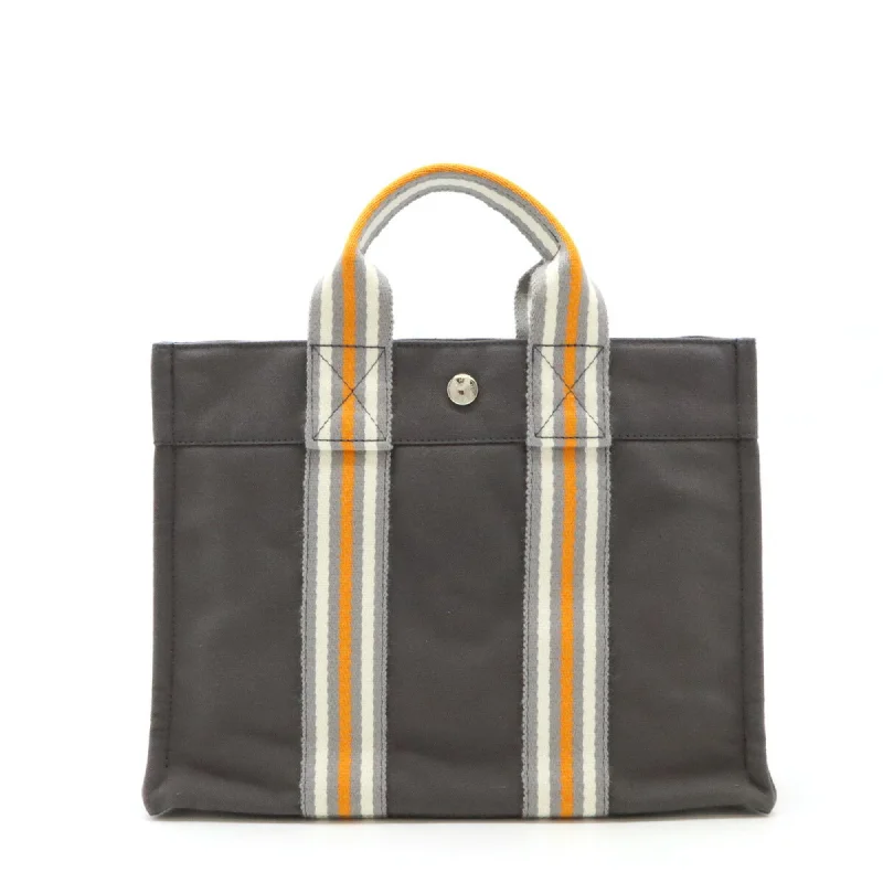 Canvas handle bags perfect for casual outings -Hermes    Canvas Handbag Tote Bag (Pre-Owned)