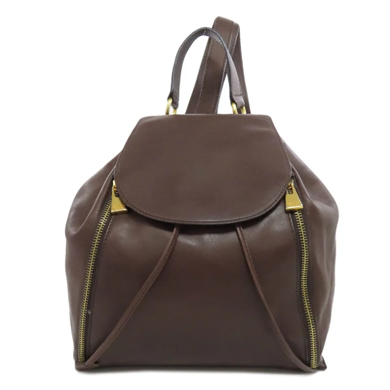 Reversible handle bags offering dual design styles -Celine  Leather Backpack (Pre-Owned)