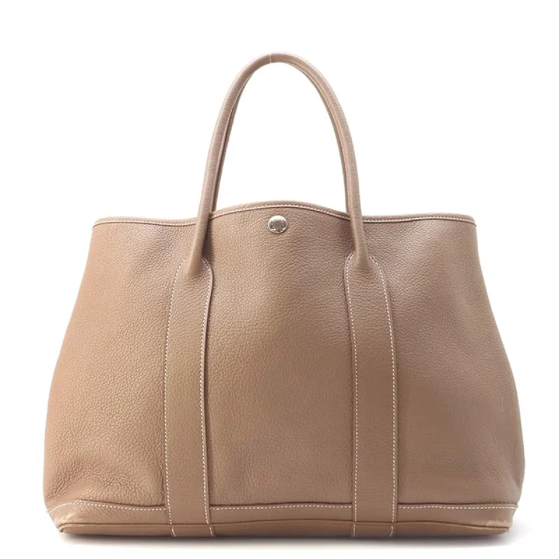 Cotton handle bags for lightweight casual wear -Hermes Etoupe  Negonda Leather Tote Bag (Pre-Owned)