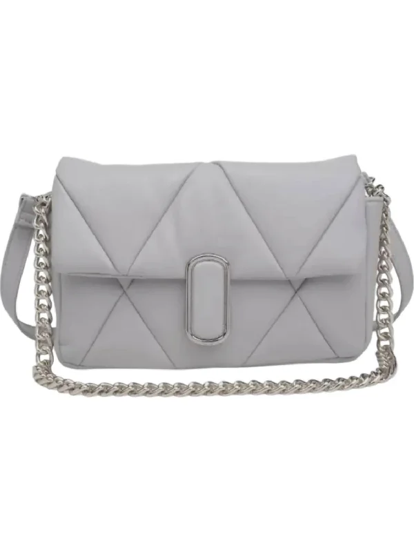 Handle bags with spacious pockets for travel -Women's Anderson Quilted Crossbody Bag In Grey