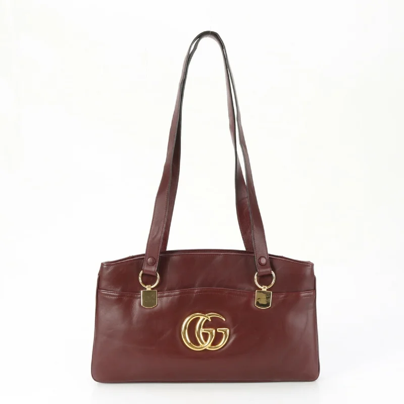 Handle bags with chevron designs for trend -Gucci  Leather Handbag Shoulder Bag Tote Bag (Pre-Owned)