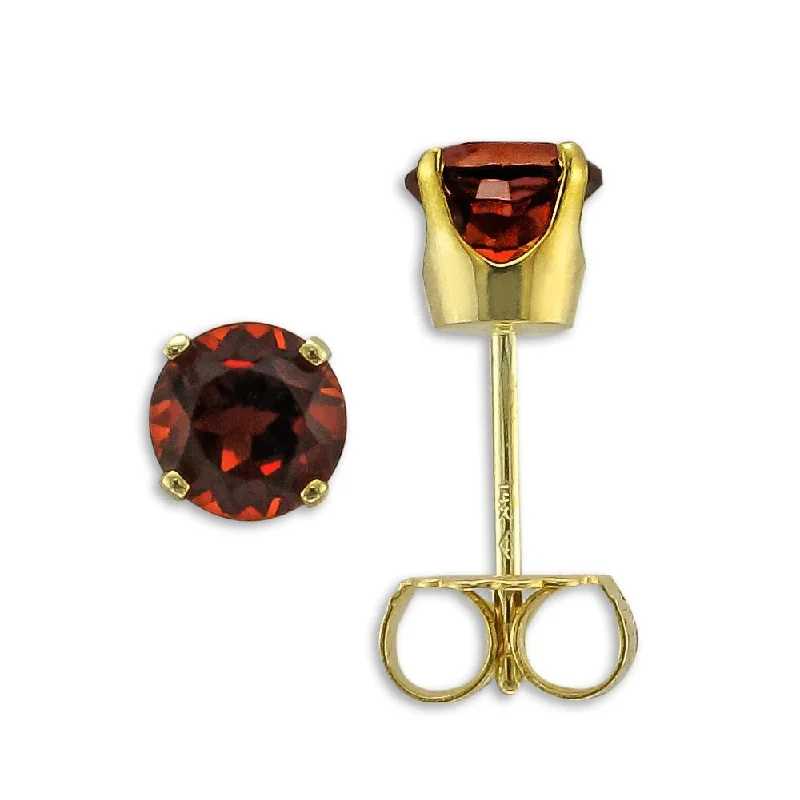 Hoop earrings with oversized designs for a bold, fashion-forward statement-14KT YELLOW GOLD 1.20 CTW GARNET EARRINGS