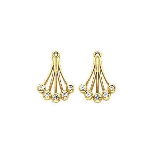 Best hoop earrings with infinity designs for a timeless and meaningful symbol-14KT Yellow Gold .25 CTW Round Diamond Earring Jackets