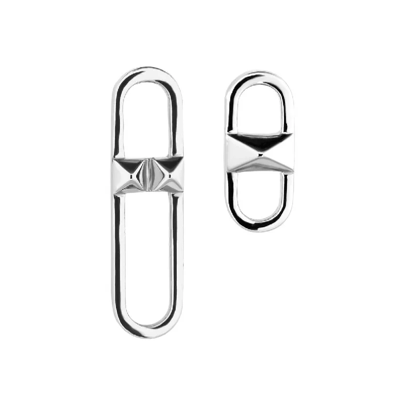 Best hoop earrings with geometric hexagon shapes for a modern, angular look-Asym. Earrings LIEN VOYAGE SI