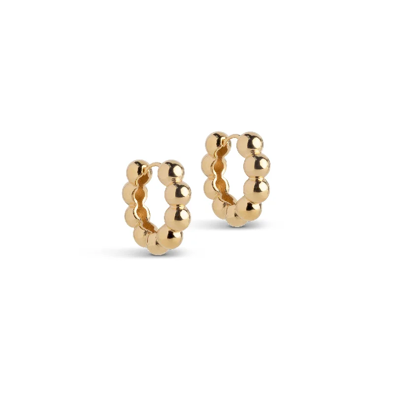 Hoop earrings with rhinestone-studded rims for a glamorous touch-Hoops, Ball Chunky