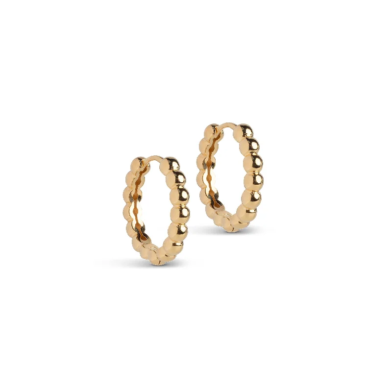 Hoop earrings with tortoiseshell designs for a chic and classic style-Hoops, Ball Large