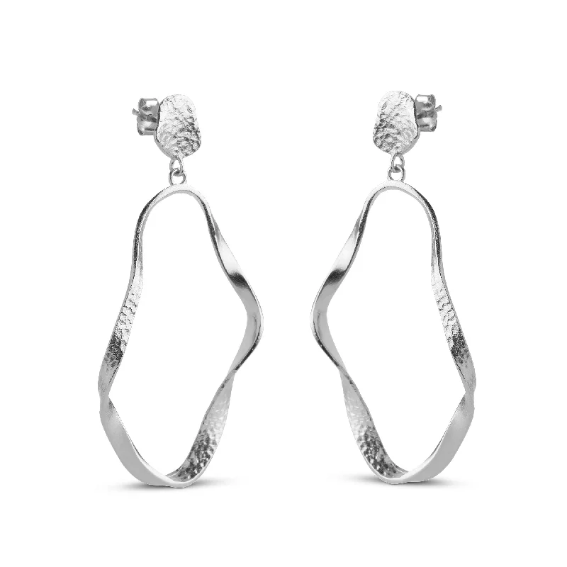 Best hoop earrings with geometric hexagon shapes for a modern, angular look-Earring, Aloma Large