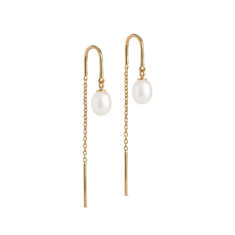 Best hoop earrings with matte finish for a sophisticated, understated design-Earring, Eleanor Pearl