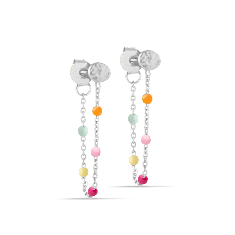 Best hoop earrings with enamel details for a colorful and modern look-Earring, Lola