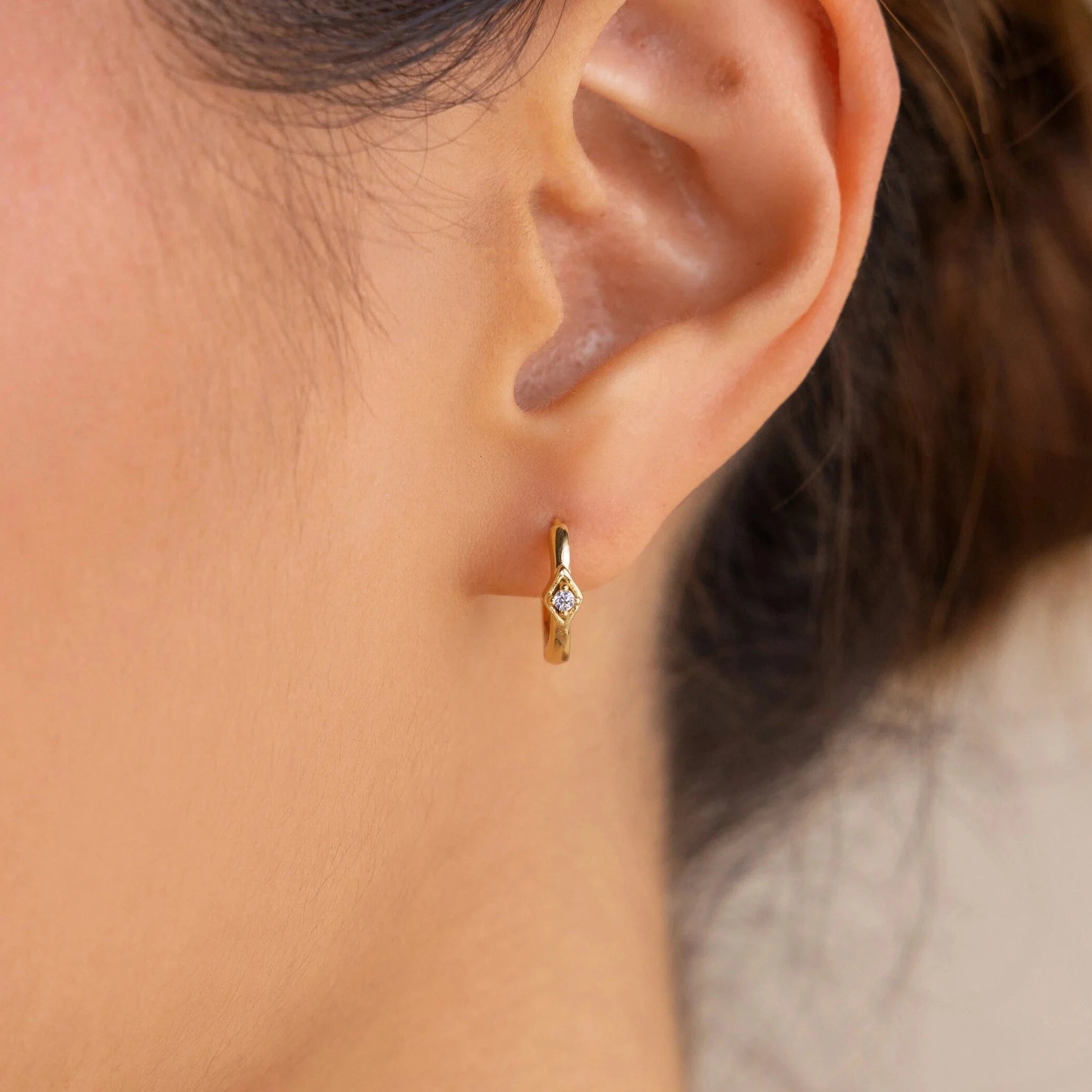 Best hoop earrings with sterling silver for an affordable and chic design-Ericka Diamond Hoops