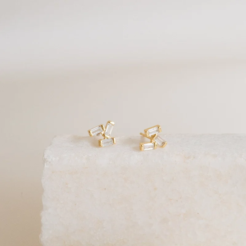 Best hoop earrings with custom designs for a personalized, unique accessory-Glacier Diamond Studs