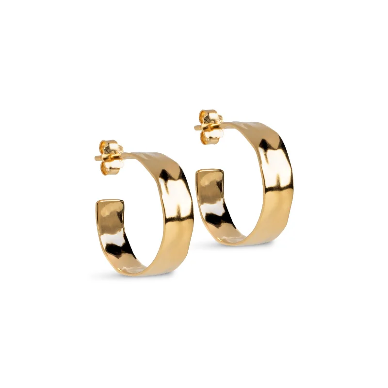 Hoop earrings with gold accents for a warm, elegant statement piece-Hoops, Sandra Wide