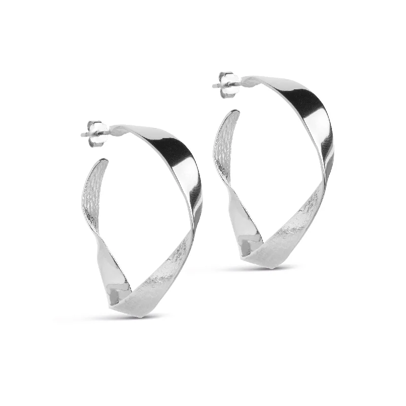 Best hoop earrings with snake chain details for a sleek and modern touch-Hoops, Scarlet Large