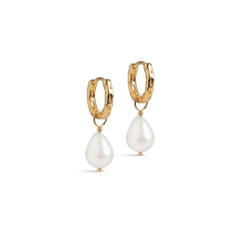 Hoop earrings with removable pendants for a versatile and customizable accessory-Hoops, Significant Pearl