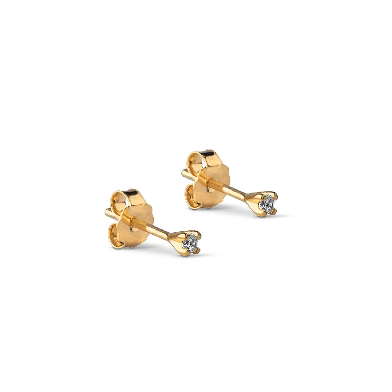 Best hoop earrings with butterfly motifs for a playful and whimsical appearance-Stud, Ida