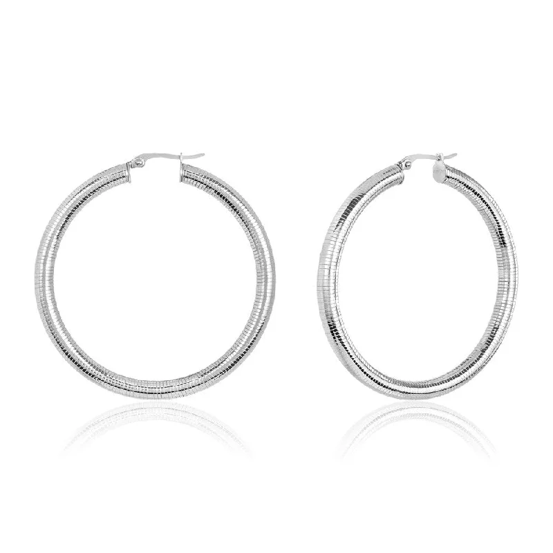 Best hoop earrings with custom engravings for a personalized and meaningful gift-Women's Large Hoop Stainless Steel Earrings