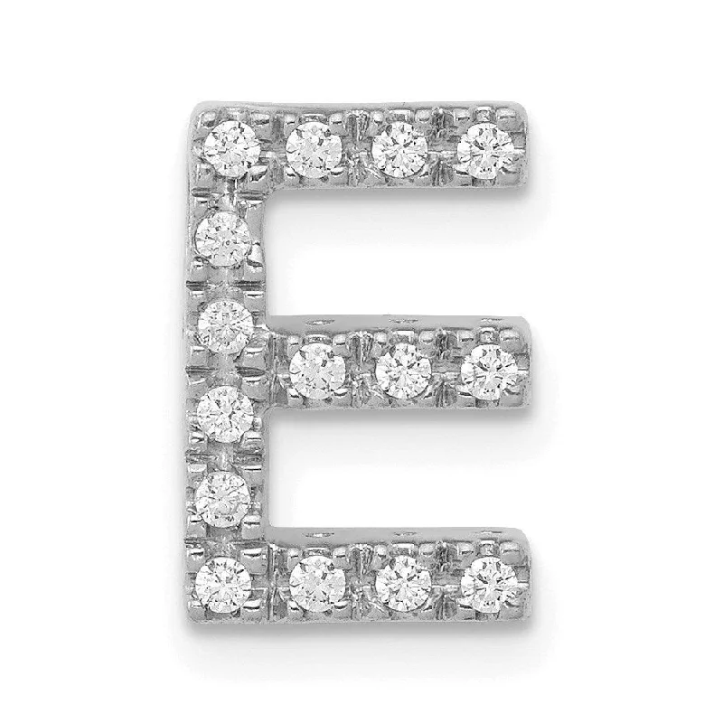 Best necklaces and pendants with art deco elements for a vintage, glamorous design-14k White Gold Diamond Initial E Charm